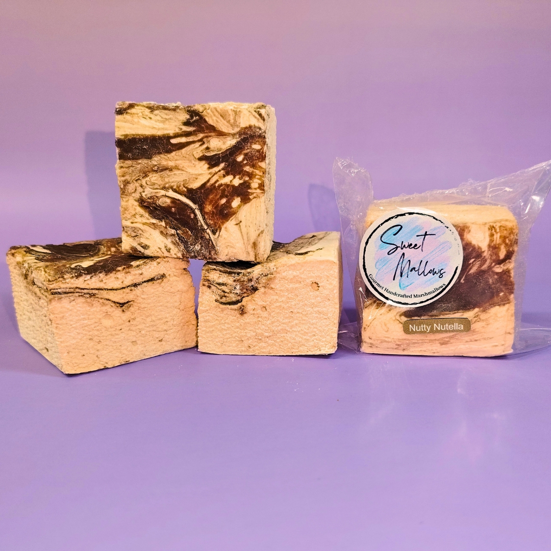 Swirled gourmet marshmallows